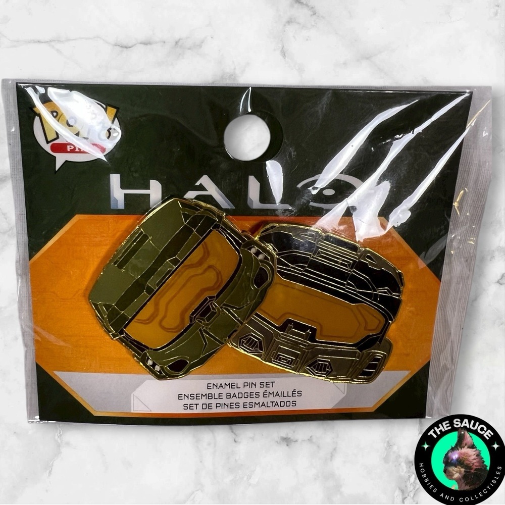 Funko‎ Pop 343 Halo Enamel Pin Set Master Chief Spartan Helmets Collectible NEW